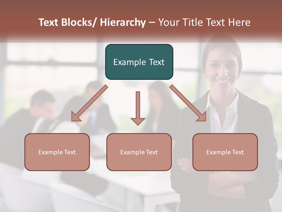 A Woman Standing In Front Of A Group Of People PowerPoint Template