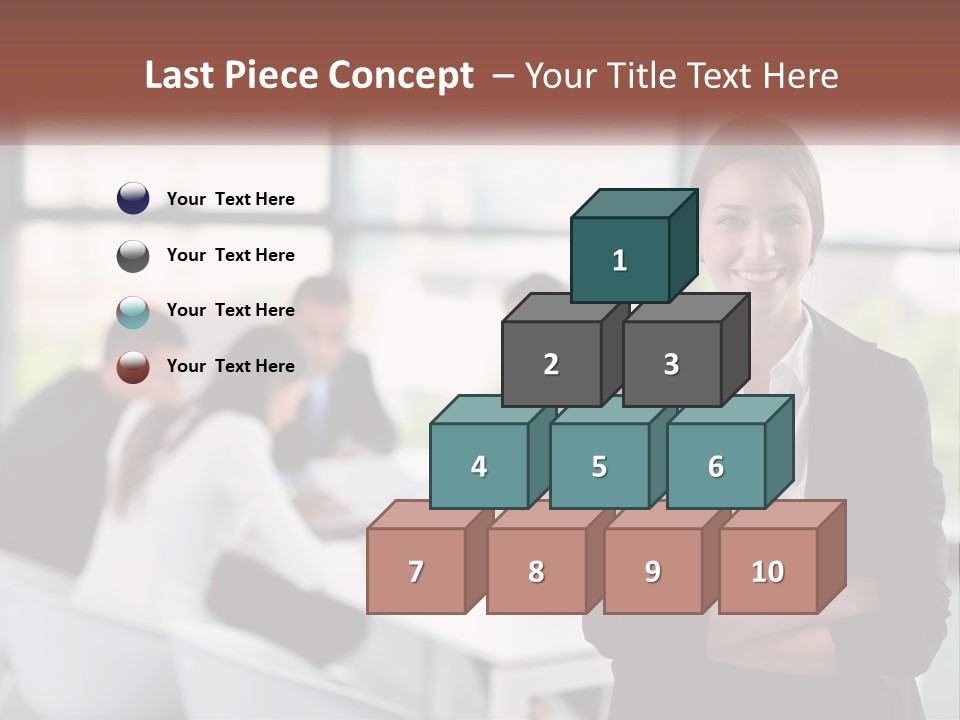 A Woman Standing In Front Of A Group Of People PowerPoint Template