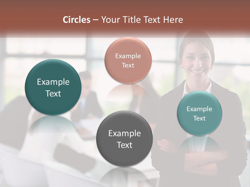 A Woman Standing In Front Of A Group Of People PowerPoint Template