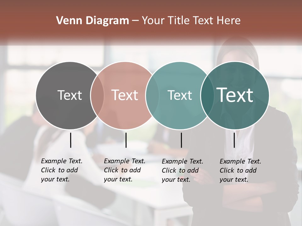 A Woman Standing In Front Of A Group Of People PowerPoint Template