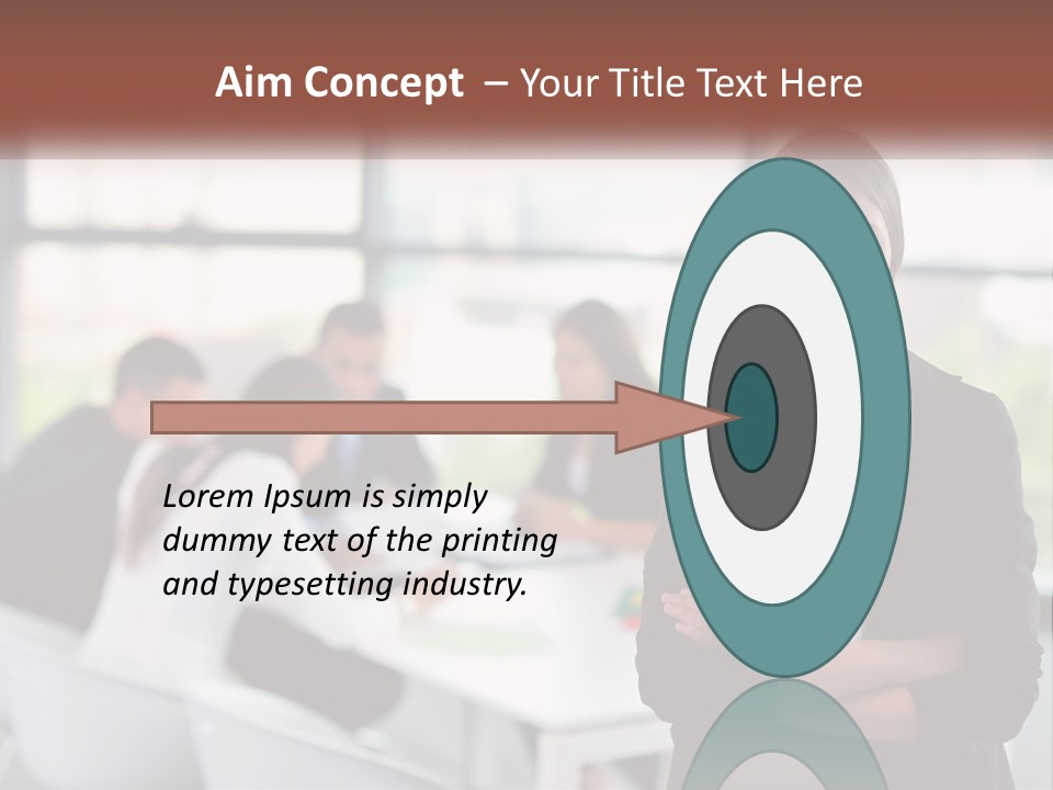 A Woman Standing In Front Of A Group Of People PowerPoint Template