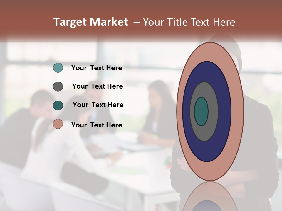 A Woman Standing In Front Of A Group Of People PowerPoint Template