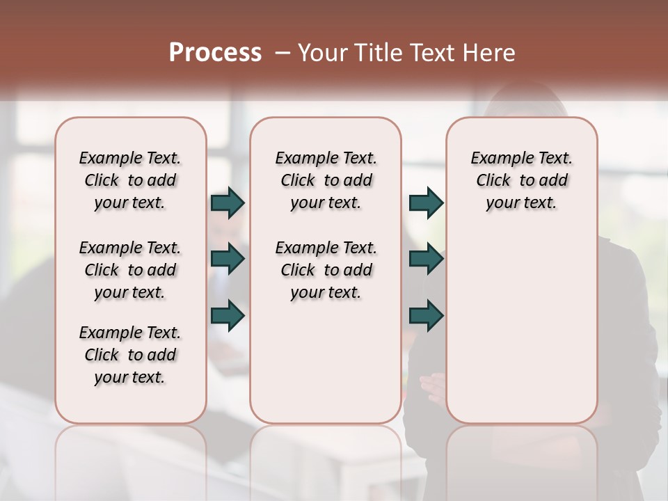 A Woman Standing In Front Of A Group Of People PowerPoint Template