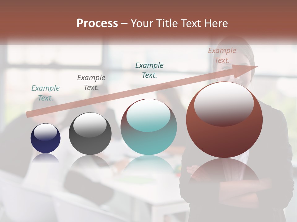 A Woman Standing In Front Of A Group Of People PowerPoint Template