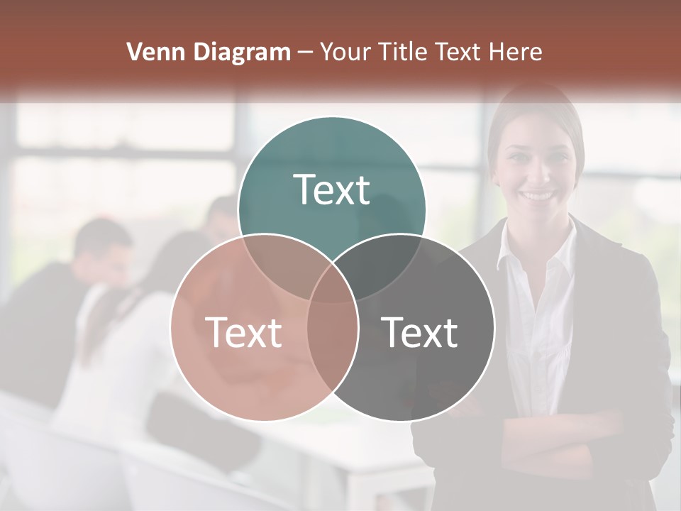 A Woman Standing In Front Of A Group Of People PowerPoint Template