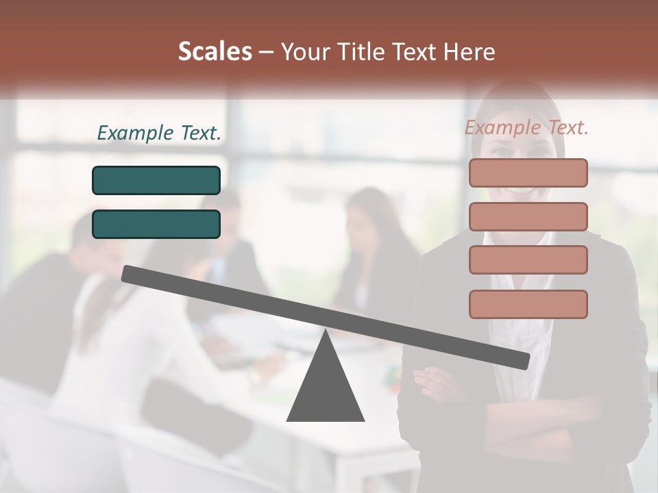 A Woman Standing In Front Of A Group Of People PowerPoint Template