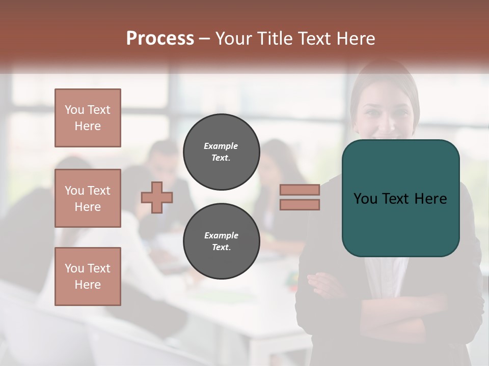 A Woman Standing In Front Of A Group Of People PowerPoint Template