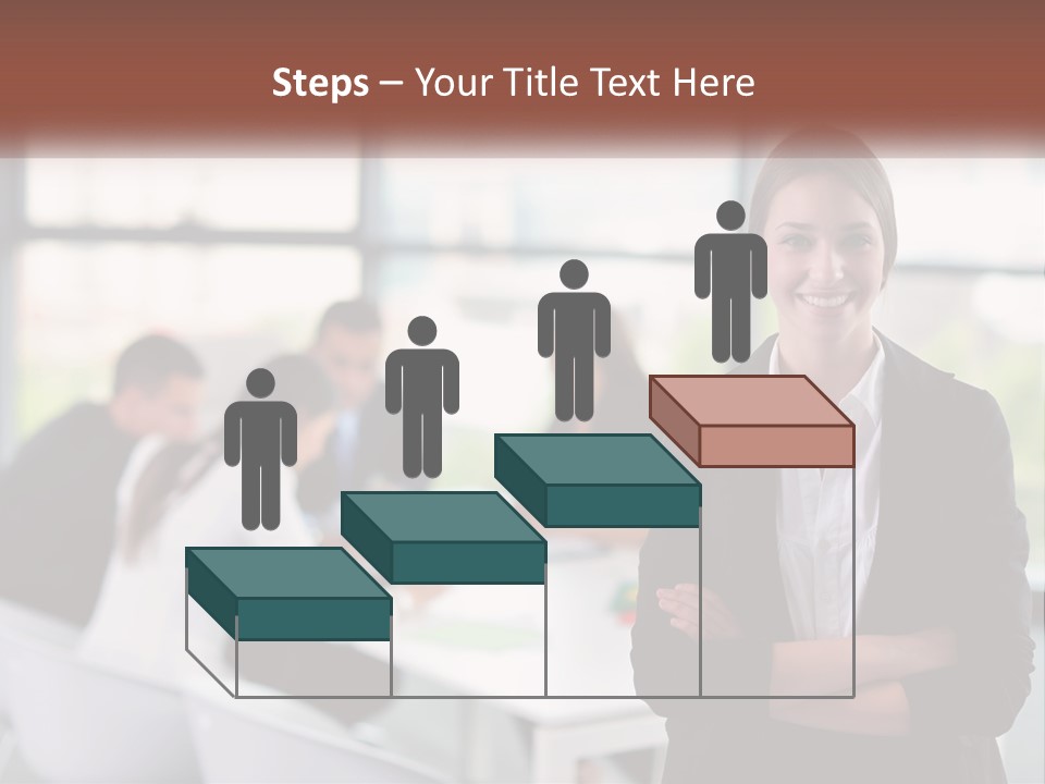 A Woman Standing In Front Of A Group Of People PowerPoint Template