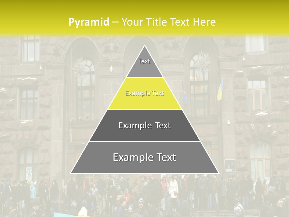 A Group Of People Standing In Front Of A Building PowerPoint Template