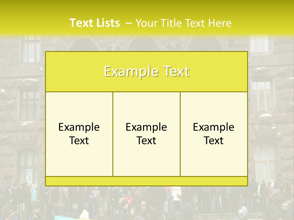 A Group Of People Standing In Front Of A Building PowerPoint Template