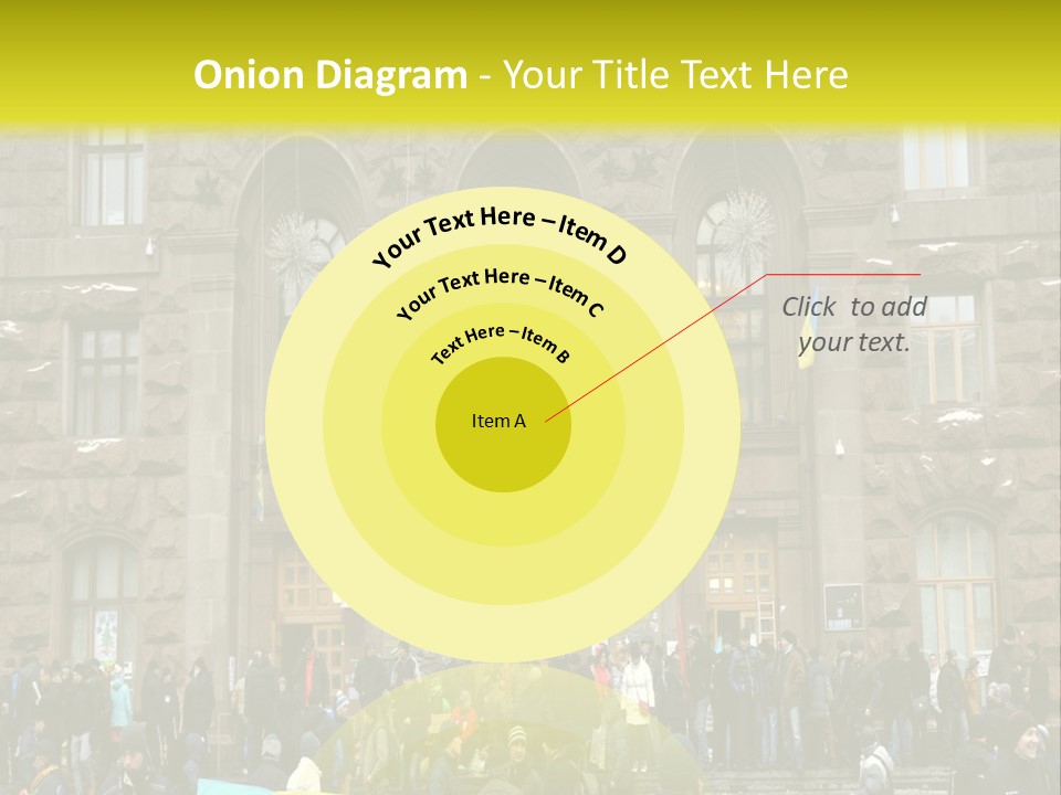 A Group Of People Standing In Front Of A Building PowerPoint Template