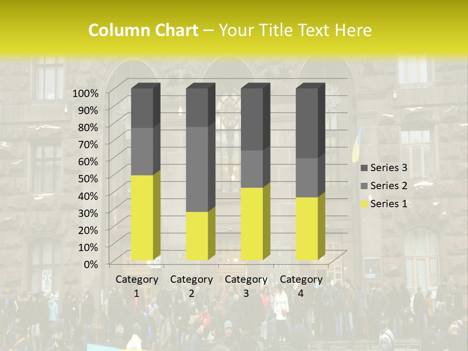 A Group Of People Standing In Front Of A Building PowerPoint Template