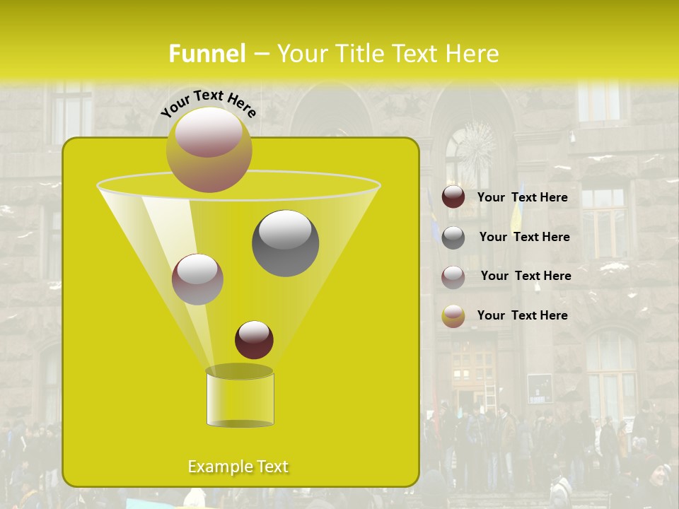 A Group Of People Standing In Front Of A Building PowerPoint Template