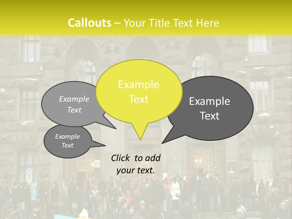 A Group Of People Standing In Front Of A Building PowerPoint Template