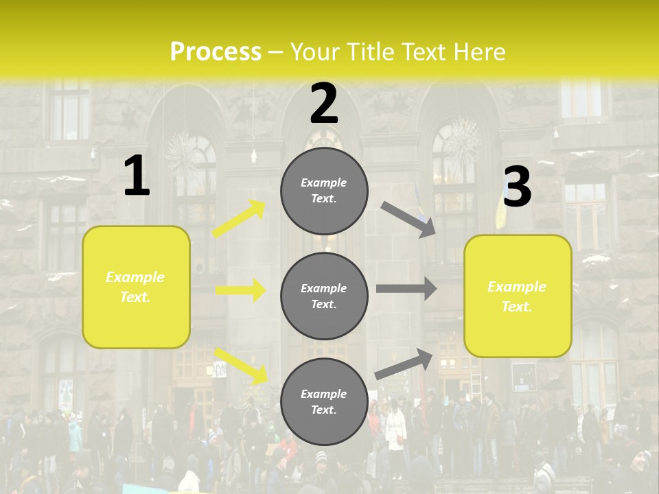 A Group Of People Standing In Front Of A Building PowerPoint Template