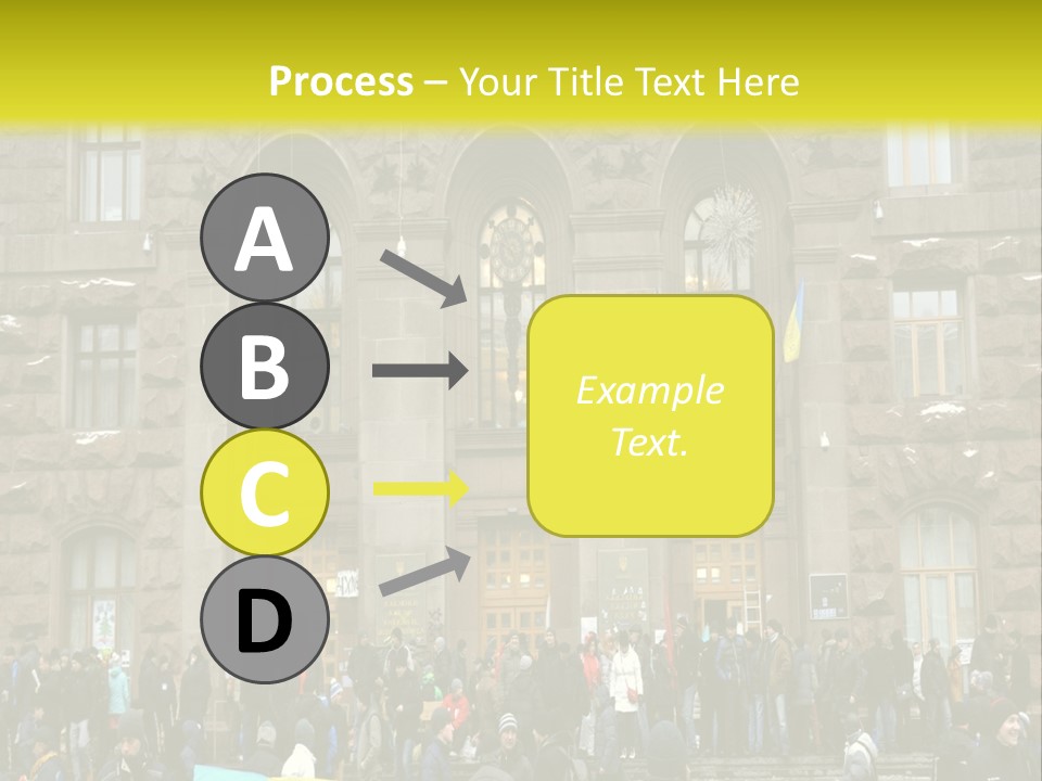 A Group Of People Standing In Front Of A Building PowerPoint Template
