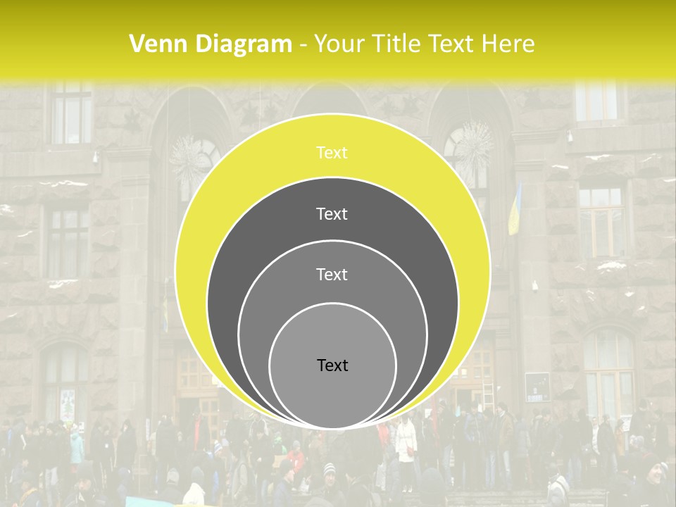 A Group Of People Standing In Front Of A Building PowerPoint Template
