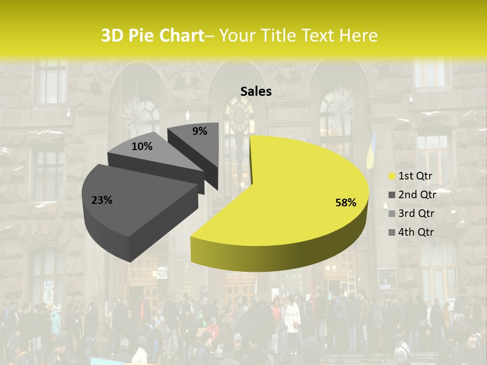 A Group Of People Standing In Front Of A Building PowerPoint Template