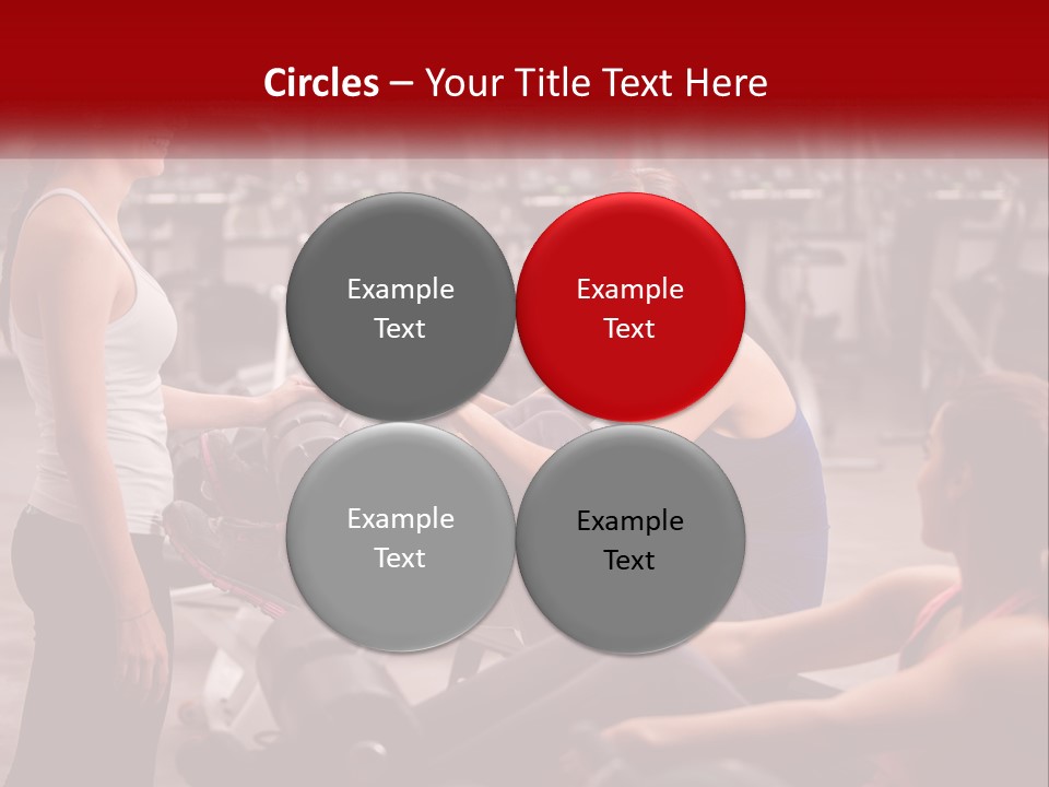A Group Of Women Working Out In A Gym PowerPoint Template