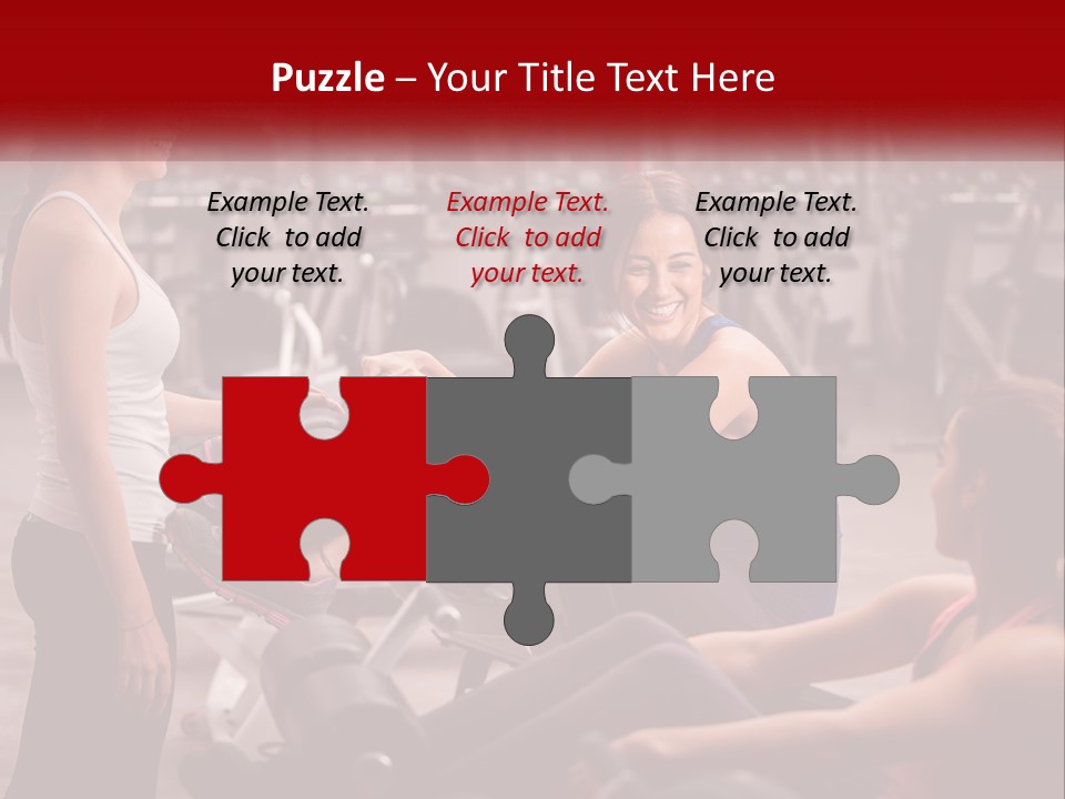 A Group Of Women Working Out In A Gym PowerPoint Template