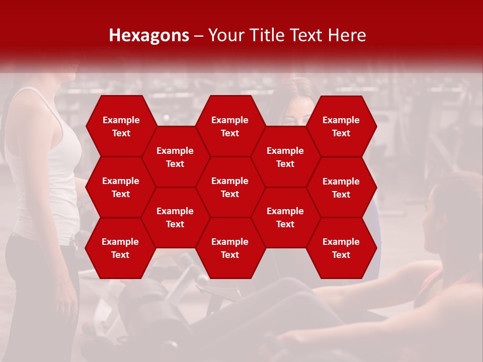 A Group Of Women Working Out In A Gym PowerPoint Template