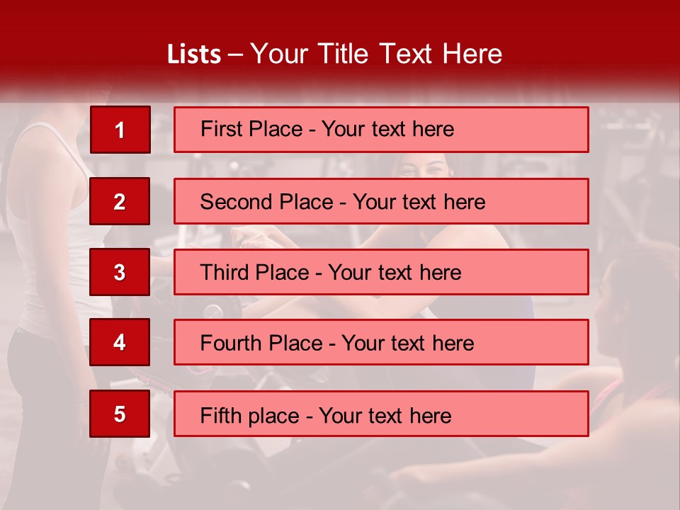 A Group Of Women Working Out In A Gym PowerPoint Template