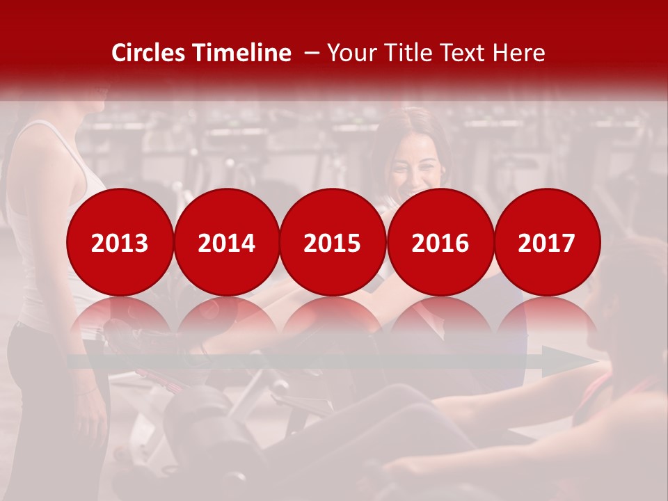 A Group Of Women Working Out In A Gym PowerPoint Template