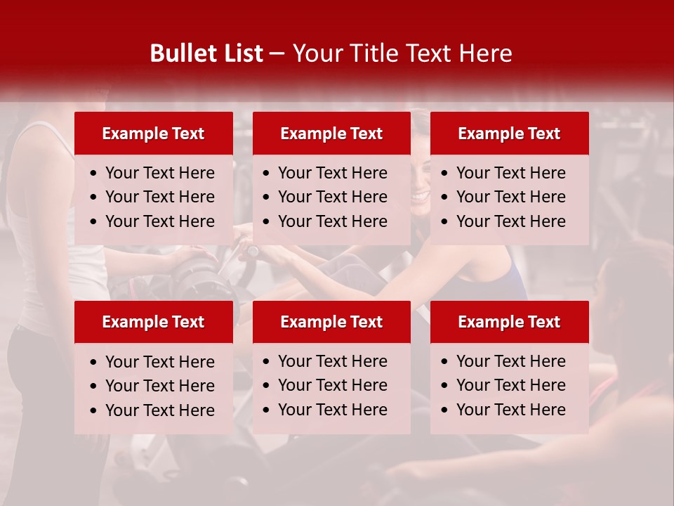 A Group Of Women Working Out In A Gym PowerPoint Template