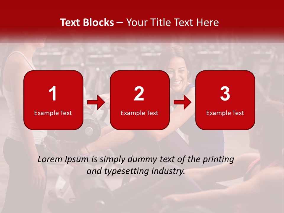 A Group Of Women Working Out In A Gym PowerPoint Template