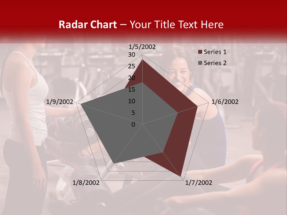 A Group Of Women Working Out In A Gym PowerPoint Template