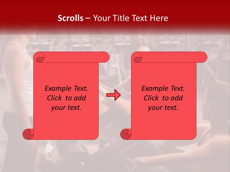 A Group Of Women Working Out In A Gym PowerPoint Template