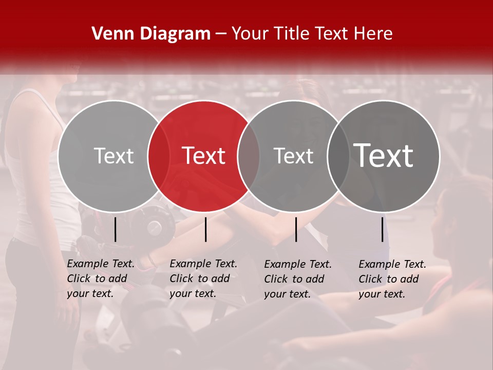 A Group Of Women Working Out In A Gym PowerPoint Template