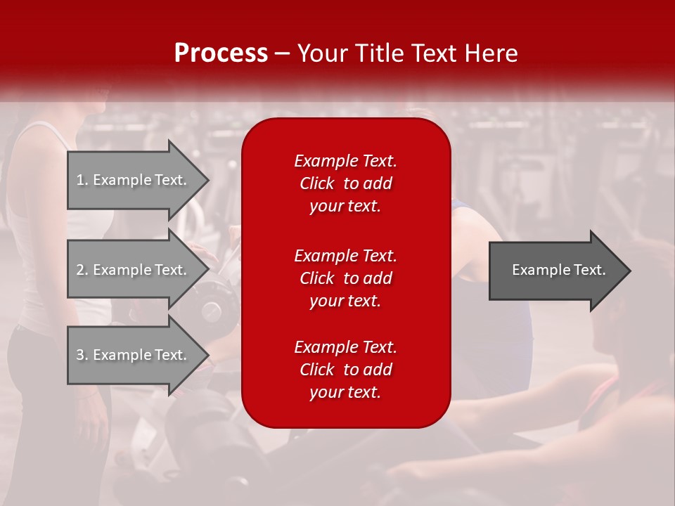 A Group Of Women Working Out In A Gym PowerPoint Template