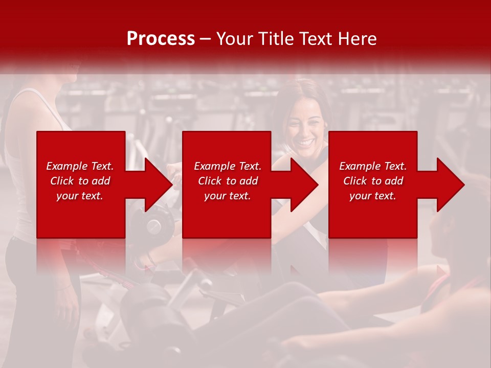 A Group Of Women Working Out In A Gym PowerPoint Template