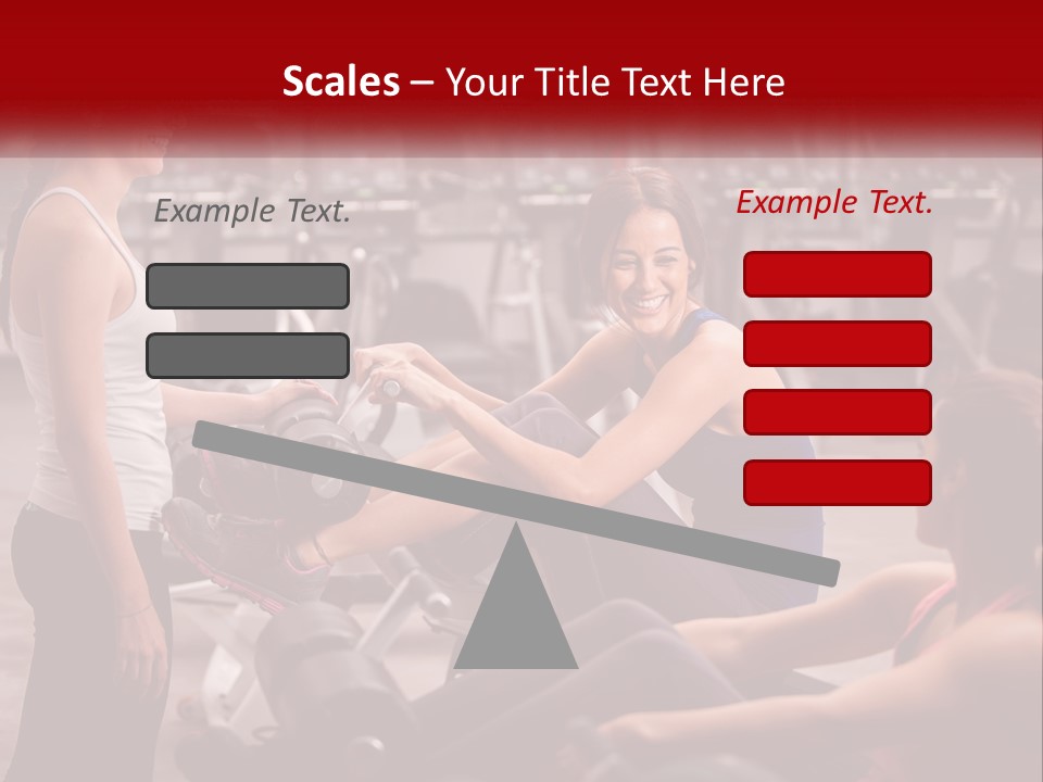 A Group Of Women Working Out In A Gym PowerPoint Template