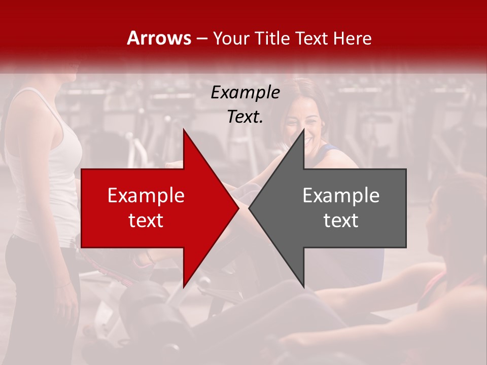 A Group Of Women Working Out In A Gym PowerPoint Template