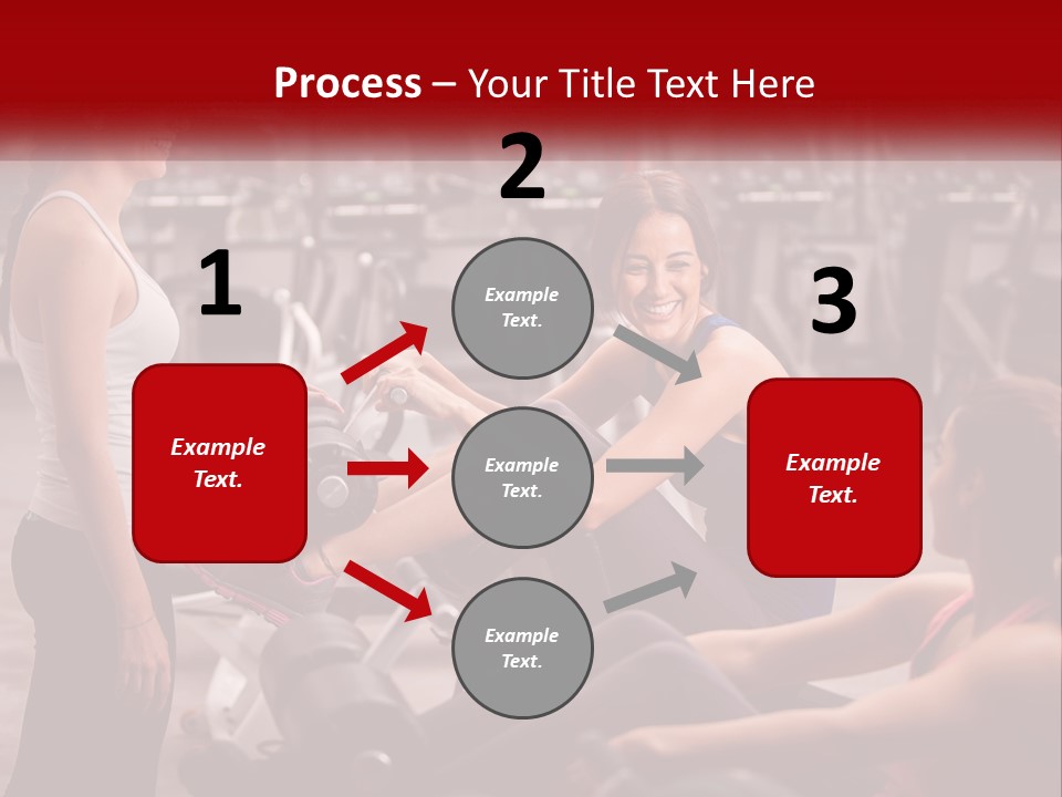 A Group Of Women Working Out In A Gym PowerPoint Template
