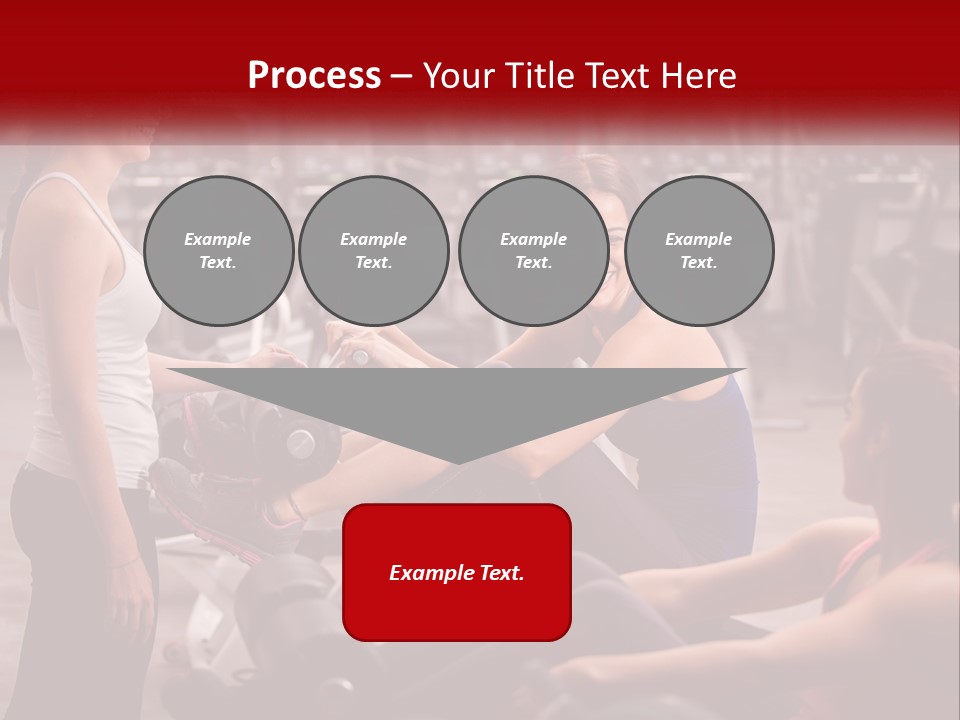 A Group Of Women Working Out In A Gym PowerPoint Template