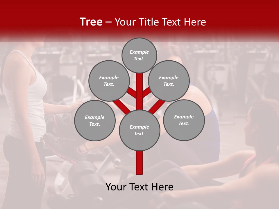 A Group Of Women Working Out In A Gym PowerPoint Template