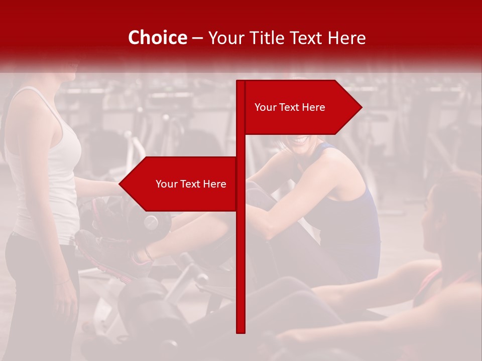 A Group Of Women Working Out In A Gym PowerPoint Template