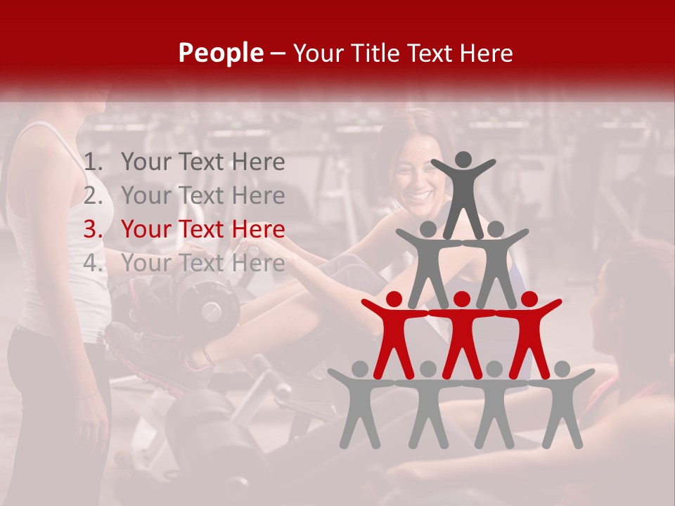 A Group Of Women Working Out In A Gym PowerPoint Template