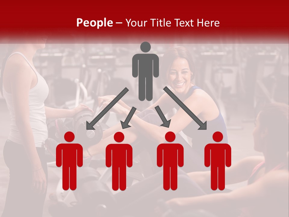 A Group Of Women Working Out In A Gym PowerPoint Template