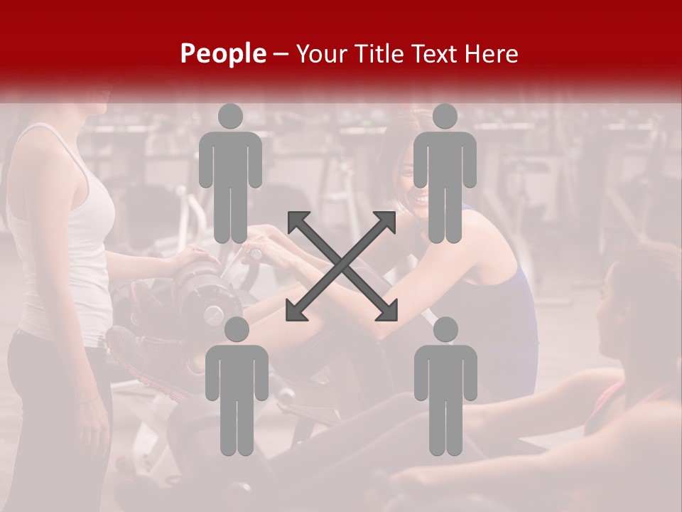 A Group Of Women Working Out In A Gym PowerPoint Template