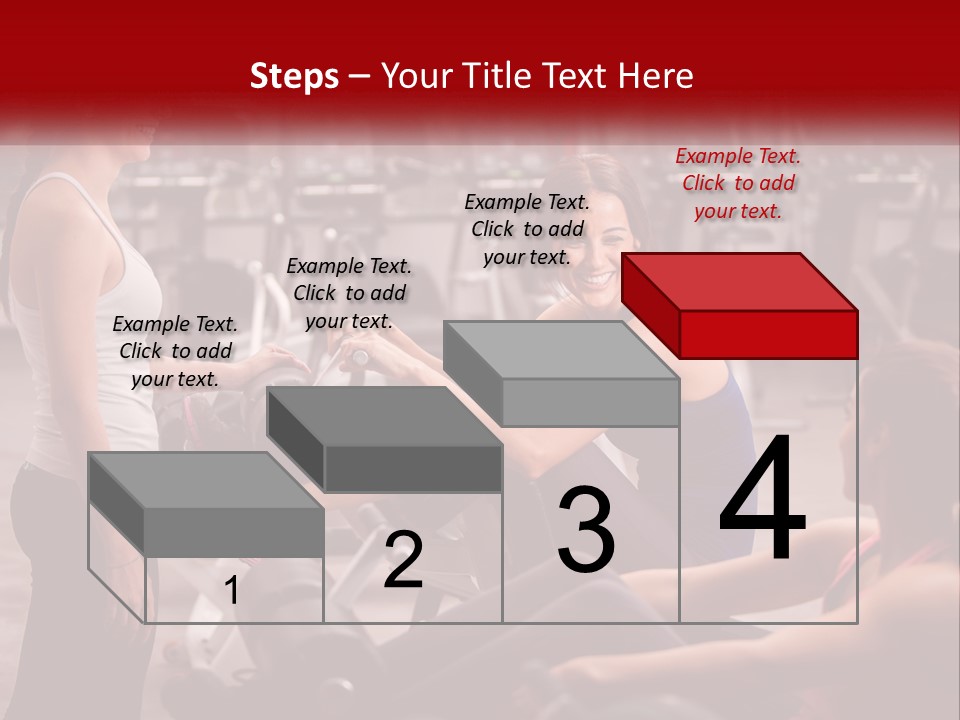 A Group Of Women Working Out In A Gym PowerPoint Template