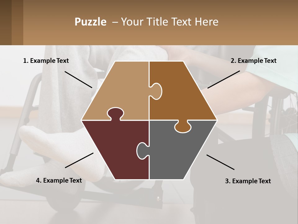 A Person Sitting In A Wheel Chair With A Foot On A Pillow PowerPoint Template