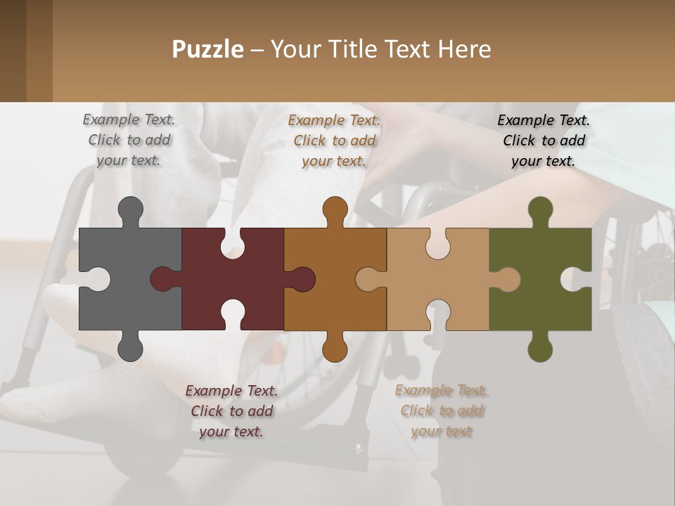 A Person Sitting In A Wheel Chair With A Foot On A Pillow PowerPoint Template