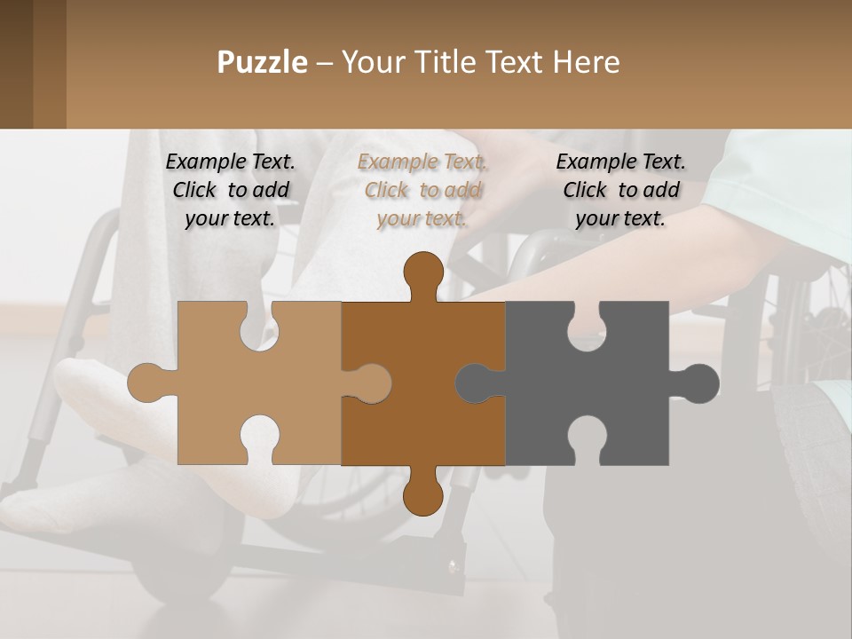 A Person Sitting In A Wheel Chair With A Foot On A Pillow PowerPoint Template