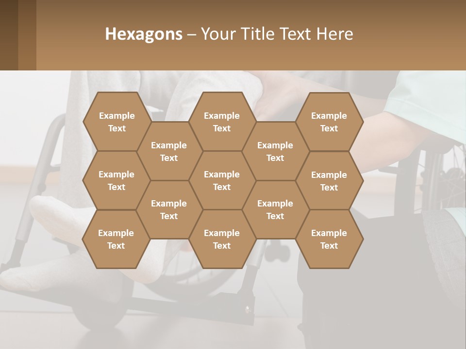 A Person Sitting In A Wheel Chair With A Foot On A Pillow PowerPoint Template