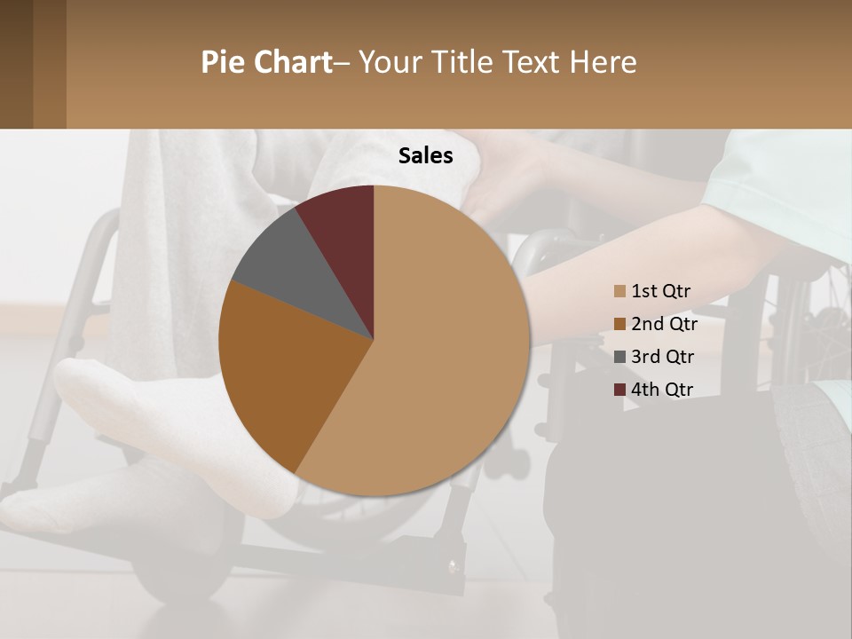 A Person Sitting In A Wheel Chair With A Foot On A Pillow PowerPoint Template