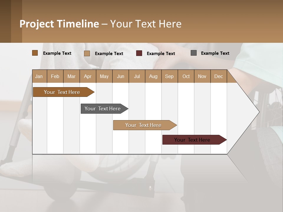 A Person Sitting In A Wheel Chair With A Foot On A Pillow PowerPoint Template